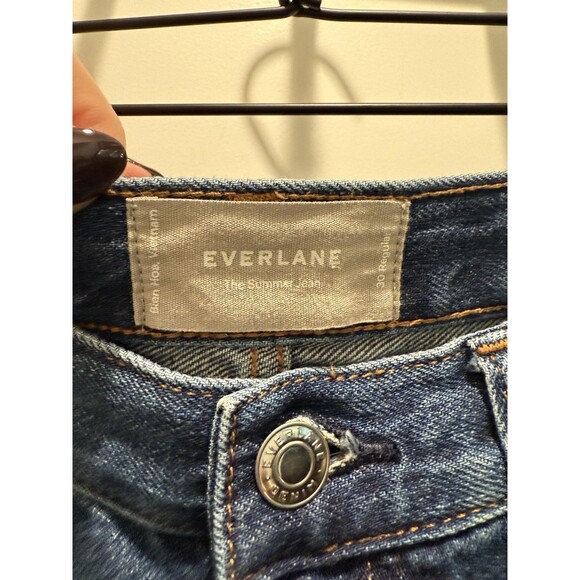 Women’s EVERLANE The Summer Jean Medium Wash Distressed Denim Size 30 Relaxed - Picture 3 of 6